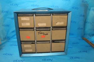 Akro-Mils 9 Drawer Parts Cabinet W/Screwdriver Bits , Rivets - Picture 1 of 12