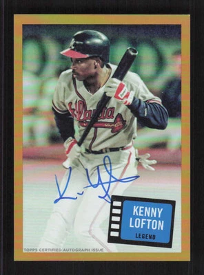 Kenny Lofton 2023 Topps Archives 1957 Autographs Gold Foil #/50 Auto #57HS-KL - Image 1 of 3