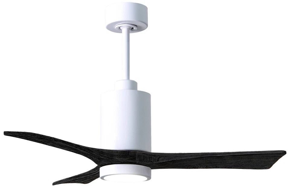 42" Matthews Patricia-3 Gloss White Matte Black Remote LED Ceiling Fan - Image 1 of 1