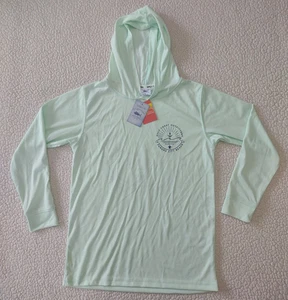 NWT Spicy Tuna light green UPF long sleeve hooded tee youth XL Panama City FL - Picture 1 of 8
