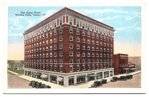 VTG The Kemp Hotel, Exterior, Wichita Falls, Texas Postcard - Picture 1 of 2