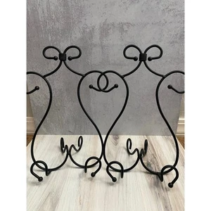 Lot de 2 support art livre de cuisine en fer forgé noir orné Southern Living at Home - Photo 1/4
