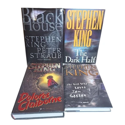 Lot Of 4 Stephen King Hardcover Books Dark Half Black House Dolores Claiborne - Image 1 of 4