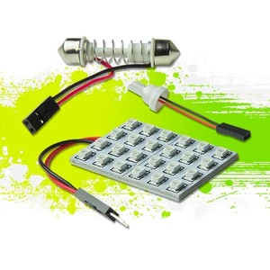 T10 24 SMD 24SMD 3528 GREEN INTERIOR DOME WEDGE CAR/TRUCK LED LIGHT BULB/PANEL - Bild 1 von 1