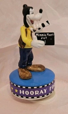 Caja de música vintage Disney Goofy 'Hooray For Hollywood' 7,5" de Schmid Foto 1 de 4
