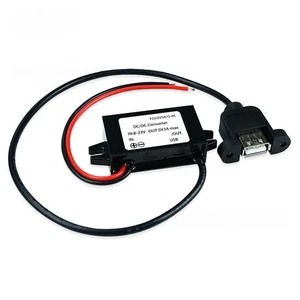 12V to 5V 3A DC Converter USB Adapter for Driving Recorders and Tablets - Afbeelding 1 van 12