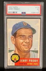 1953 Topps Jerry Priddy #113 PSA5 - Bild 1 von 2