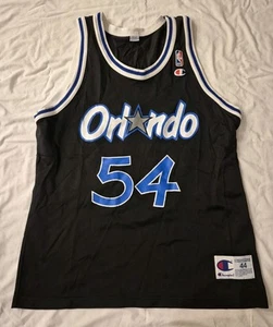 Vintage Champion Horace Grant #54 Orlando Magic Black Jersey Mens 44 Medium 90s - Picture 1 of 7