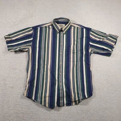 Natural Issue Shirt Mens Medium Striped Button Up Short Sleeve Casual Classic - Image 1 of 4