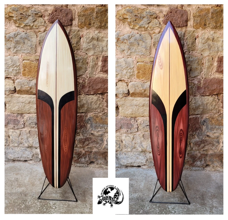 Dekosurfboard 130 cm aus Holz Surfbrett surfen Surfboard Riesen Auswahl im Shop - Bild 1 von 1