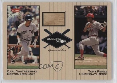 2002 Greats Dueling Duos Single Memorabilia Carl Yastrzemski Relic Tony Perez - Image 1 of 2