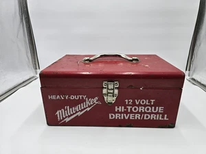 VTG Milwaukee Electric Tool Heavy Duty Metal Case For 12 Volt Cordless Drill - Picture 1 of 9