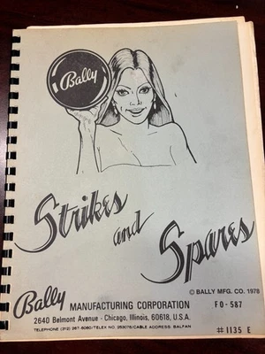 ORIGINAL-BALLY-STRIKES AND SPARES-INSTALL & OPERATIONS INSTRUCTIONS-SCHEMATICS - Image 1 of 4