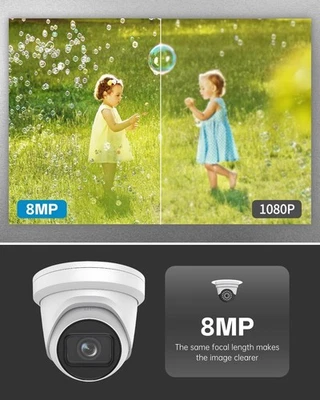 Richsecu Brand New 4K 8MP Smart Turret IP Camera 120 dB WDR 2.8-12mm IK10 - Image 1 of 4