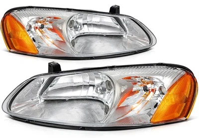 Headlights Assembly For Dodge Stratus 2001-2006 Chrysler Sebring 2001-2003 Pair - Image 1 of 4