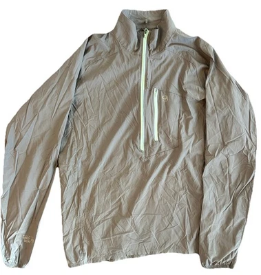 Chaqueta ligera Mountain Hard Wear 1/4 cremallera para hombre L gris cortavientos senderismo  Foto 1 de 4