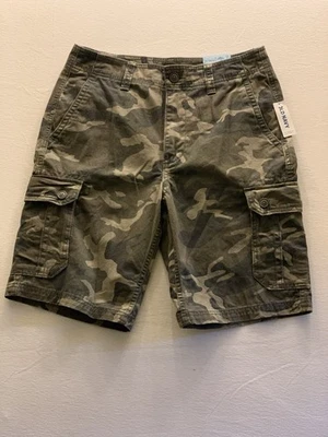 Old Navy Men's Cargo Shorts 30 NWT Camouflage Green 100% Cotton - Image 1 of 4