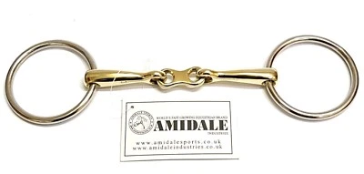 AMIDALE LOSER RING FRANZÖSISCHES LINK TRENNE BIT S/S DEUTSCH SILBER FLACHES LINK BRANDNEU MIT ETIKETT