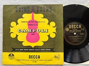 CAMPOLI / FISTOULARI - DECCA LW 5085 - SAINT-SAËNS - INTRODUCTION / HAVANAISE - Picture 1 of 2