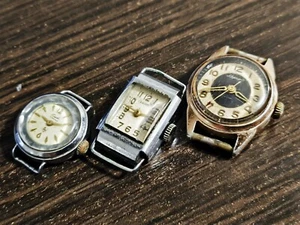 Vintage watches Aurora, Slava, Zarya women's mechanical set of 3 pieces USSR - Picture 1 of 16