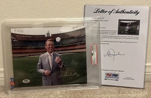 VIN SCULLY SIGNED PHOTO DODGERS SLAB IN-CASED WITH AUTHENTICITY LETTER PSA/DNA - Picture 1 of 14