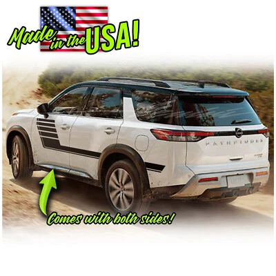 Calcomanías de rayas de carreras para puerta lateral de hockey para Nissan Rogue 2021 en adelante Foto 1 de 2