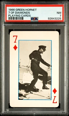 🔥 PSA 7 Near MINT Bruce Lee KATO 1966 Green Hornet Seven Diamonds Playing Card - Image 1 of 2