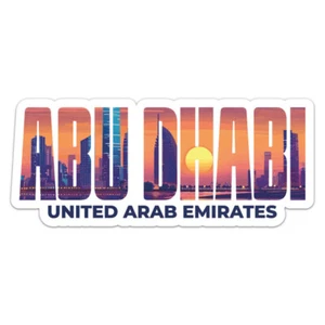 UAE Abu Dhabi City Sticker Car Bumper Weatherproof Vinyl Decal - Picture 1 of 6