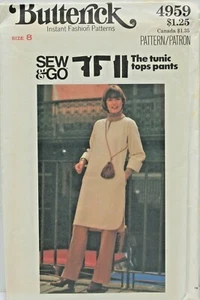 Butterick Sewing Pattern 4959 Misses Tunic Pants Size 8 - Picture 1 of 2