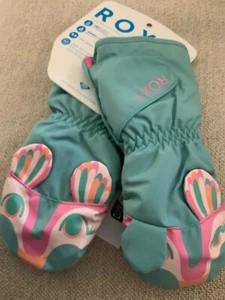 Roxy Girl's Snows Up Waterproof Mittens - New Size Large Ski Snow Warm NWT - Picture 1 of 4
