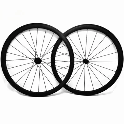 700c Rennrad-Laufradsatz Drahtreifen Straßen Fahrrad Carbonräder 20/24 Locher - Bild 1 von 4