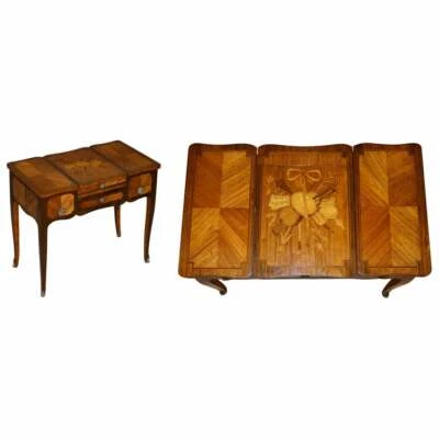 RESTORED 19TH CENTURY ALFRED BEURDELEY FRENCH LOUIS XV COIFFEUSE DRESSING TABLE - Image 1 of 4