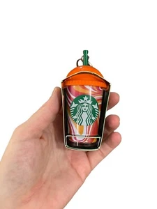 Starbucks Ornament Keychain Autumn Europe Pumpkin Orange with Logo Halloween NEW - Picture 1 of 5
