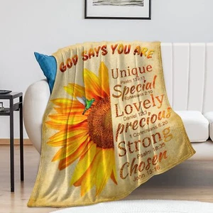 Christian Gifts for Women Inspirational Religious Blanket God says You are Su... - Picture 1 of 8
