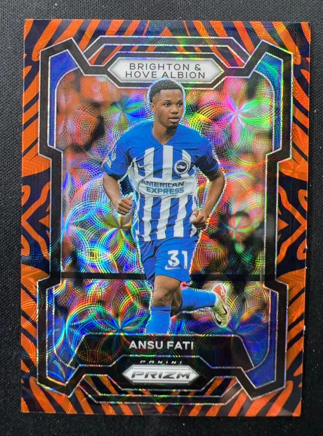 2023-24 Panini Prizm Premier Ansu Fati #100 BHA Choice Tiger Stripe Case Hit SSP