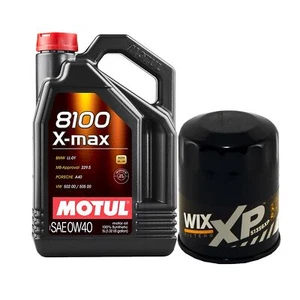 5L Motul 8100 X-MAX 0W40 Wix XP Filter Motor Oil Change Kit API SN - Picture 1 of 1