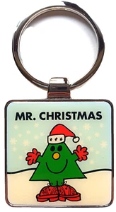 Mr Men Mr Christmas Metal Key Ring - Picture 1 of 1