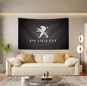 Peugeot Banner Fahne Flagge flag Merch Werkstatt Neu - Bild 1 von 8