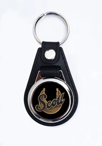 SCOTT FAUX LEATHER KEY RING/KEY FOB.  - Foto 1 di 1