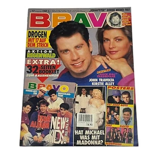 Vintage Bravo German Music Magazine,APRIL 1991,John Travolta,Kirstie Alley,Emf - Picture 1 of 12