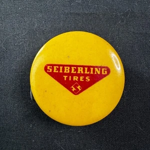 1950's SEIBERLING TIRES Everett Tire Co. Massachusetts celluloid tape measure - Picture 1 of 3