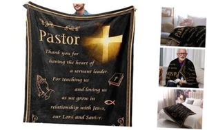 Pastor Appreciation Gifts Blanket 50"X60" - Unique Pastor Gifts - Gifts for - Picture 1 of 8