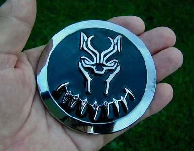 BLACK PANTHER MOVIE CAR EMBLEM Metal Badge fits Custom BMW etc - Image 1 of 4