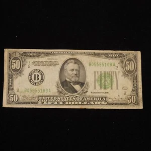 1934 $50 (Fr. 2102B) Federal Reserve Note -Free Ship USA - Picture 1 of 8