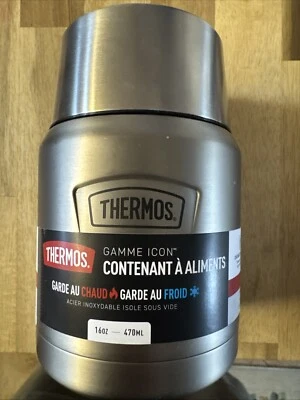 Termo 16 oz. Tarro de comida de acero inoxidable aislado al vacío Icon con cuchara Foto 1 de 2