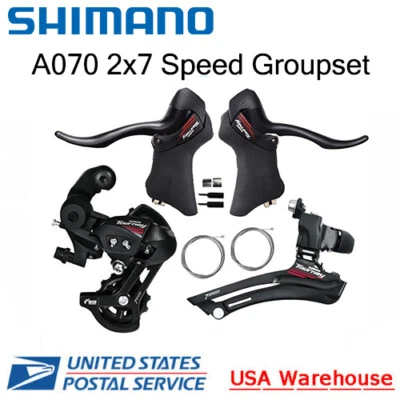 Shimano Tourney A070 2x7 Speed 3PCS Groupset Front Rear Derailleur Shift Brake  - Image 1 of 4