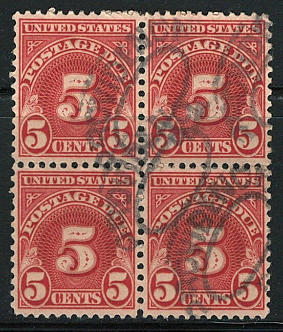 US Block of 4 Stamp,Scott# J83 (used) - Image 1 of 1