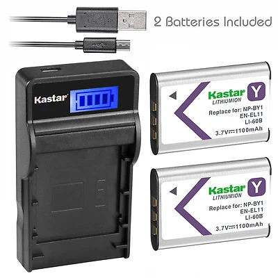 Kastar Battery Charger for Nikon EN-EL11 MH-64 Pentax DLI-78 Sanyo DB-L70 - Image 1 of 4
