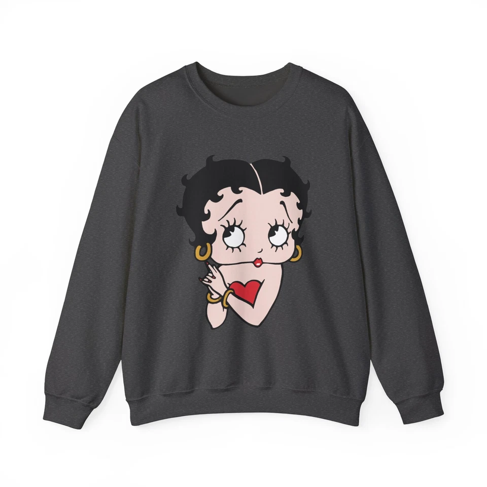 Sudadera Betty Boop, Jersey Estampado Vintage Dibujos Animados para Hombre y Mujer, Retro Foto 1 de 1