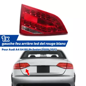 1x gauche feu arrière led del rouge blanc Pour Audi A4 S4 B8 8k Sedan 2009-2012 - Imagen 1 de 5
